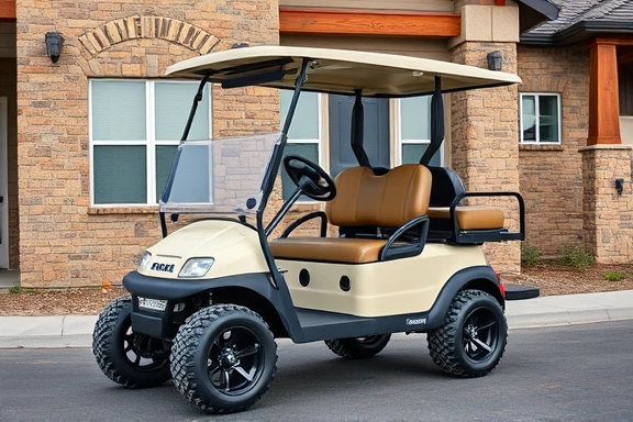 Custom golf cart included with Stone Gate homes