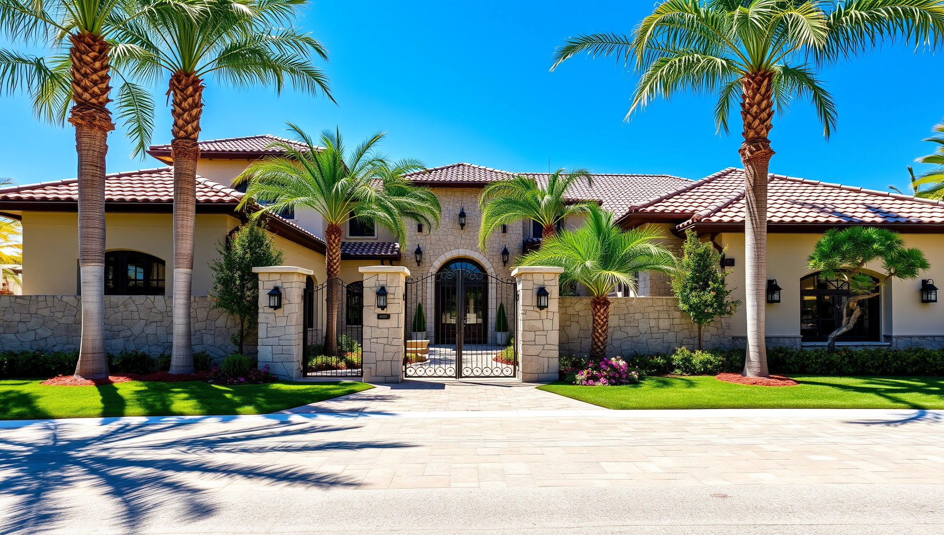 Stone Gate at Avenir luxury home exterior